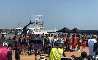 3×3バスケ　焼津漁港　開催